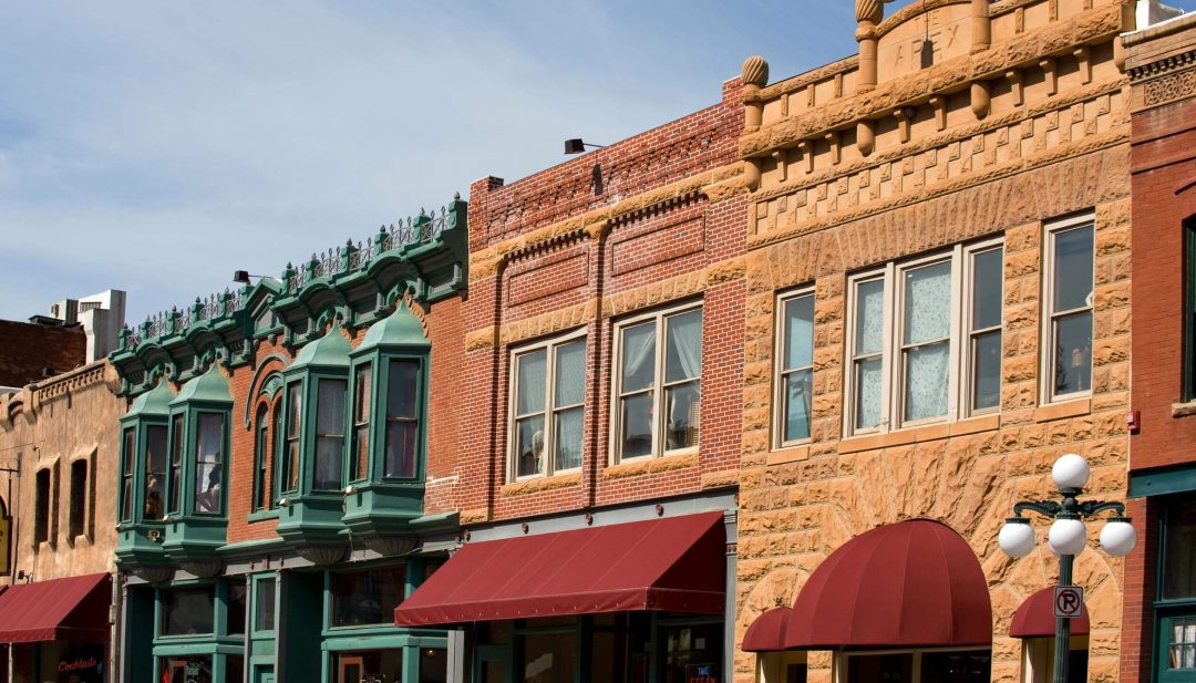 buildings in historic Downtown Deadwood Medora and Yellowstone