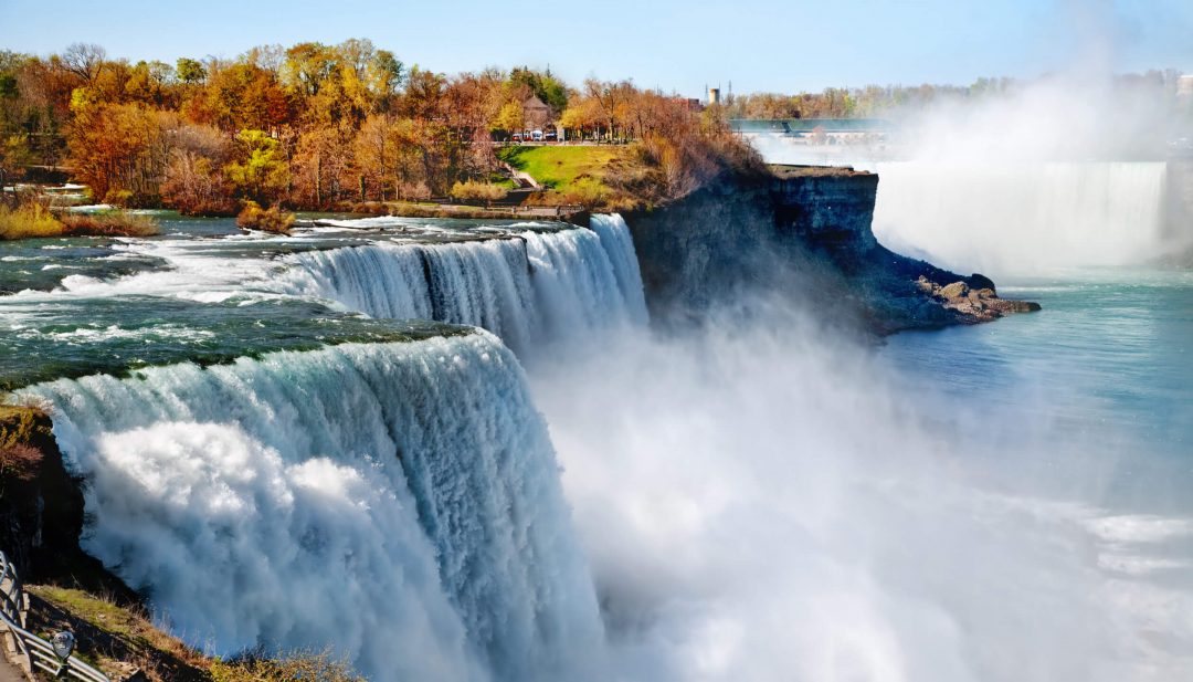 Niagara Falls with fall colours Eastern Canada