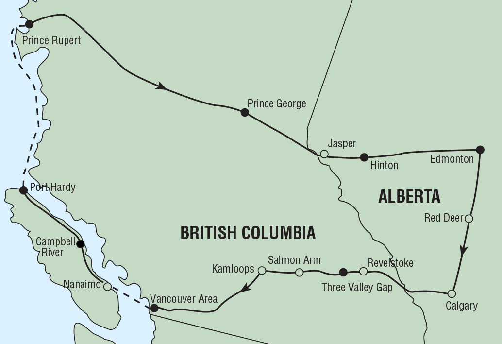 British Columbia Circle Tour Map British Columbia Circle Tour Map